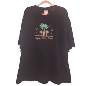 Vintage Daytona Beach Florida Men's‎ Size 3XL Embroidered Decal Black T-Shirt